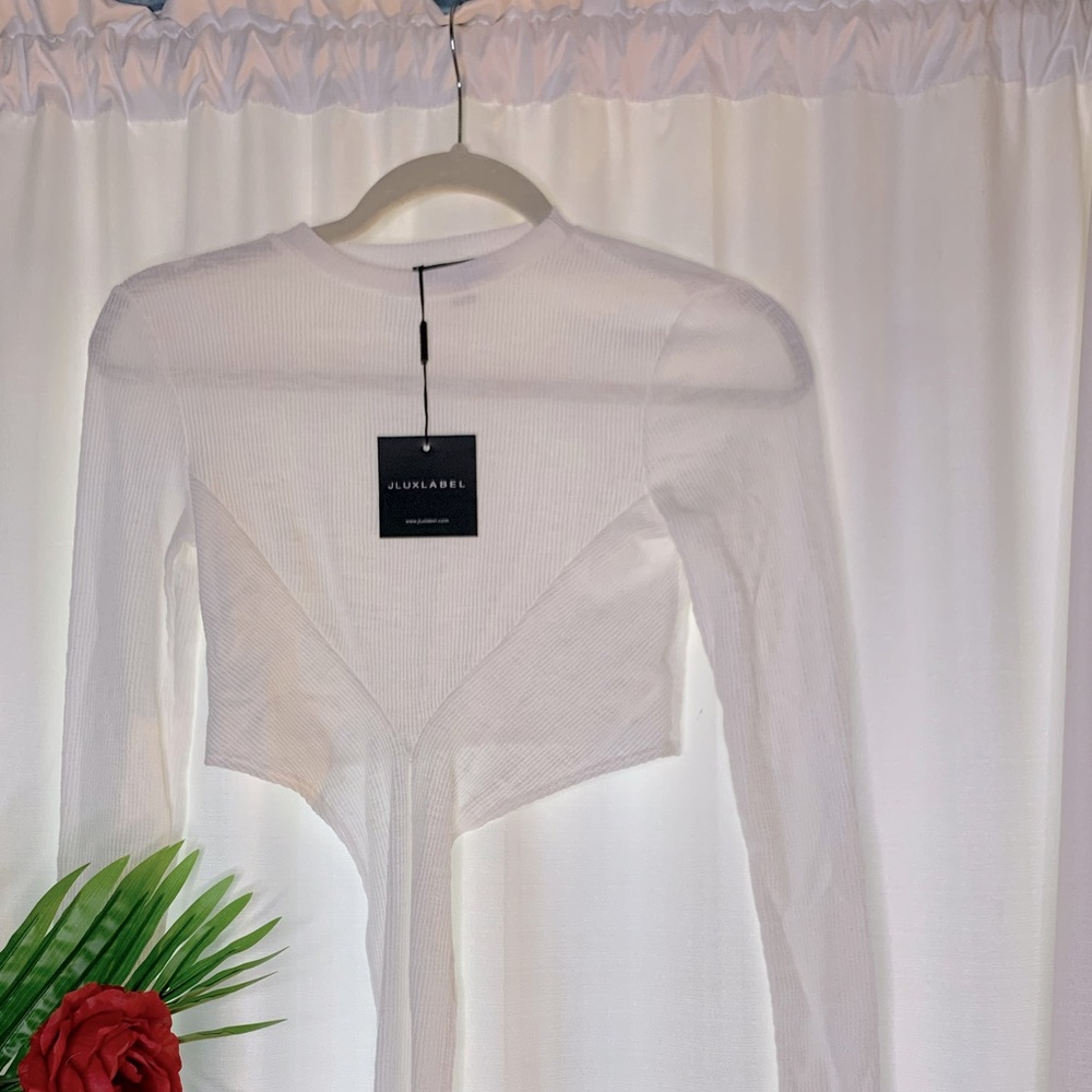 Long Sleeve Cropped Wrap Top